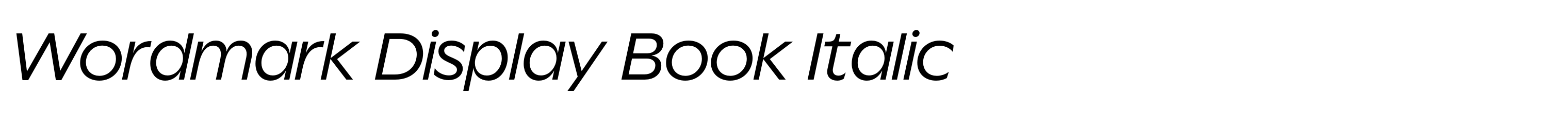 Wordmark Display Book Italic
